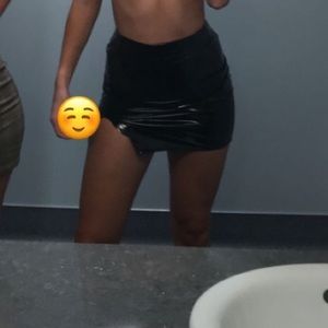 Latex black skirt- tight fit (small)